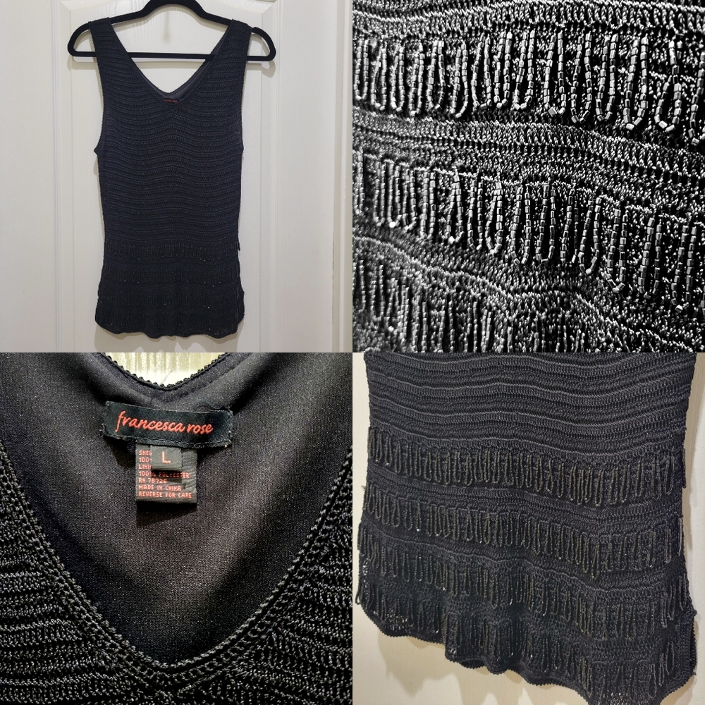 Francesca Rose Beaded Sleeveless Top